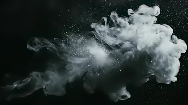 Clouds of smoke swirling in dynamic motion on a black background, perfectly capturing the abstract concept of freedom and release found in FDP decision making strategies, ideal for visualizing.