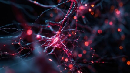 Neural pathways lighting up intricate web of artificial intelligence evolving in real-time