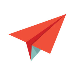 Simple Paper Plane Icon Flat Color Message Symbol Clean Communication Concept Line Art Vector illustration