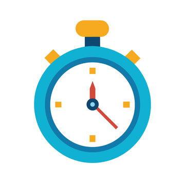 Stopwatch Icon in Simple Flat Color Modern Timing Minimal Sports Time Concept Art Line Art Vector illustration