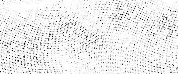 Abstract halftone dotted background. Monochrome futuristic grunge pattern, stars. Vector modern optical pop art texture for posters, site, postcard, cover, labels, vintage sticker, mock-up layout.