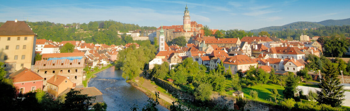 Panoramic View at Cesky Krumlov in Czech Republic