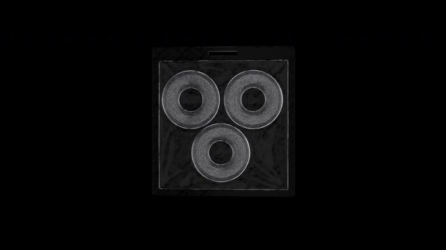 Vacuum Formed Plastic Packaging Spinning on Transparent Background. Loop. 4K