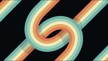 A groovy vector abstract background steeped in a vibrant 70s aesthetic. This retro-inspired graphic, perfect for nostalgic branding, event posters, or dynamic digital collages.