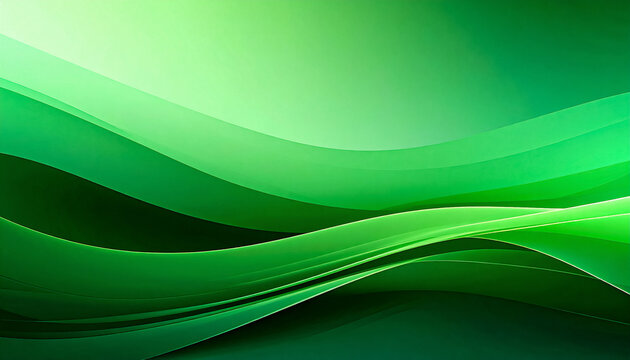 Abstract background in green gradient tones, wave texture