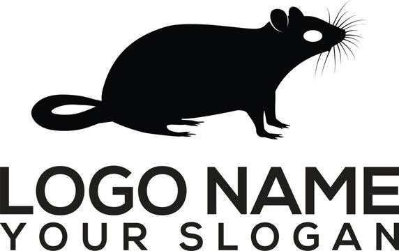 Black Rat Silhouette Logo Concept