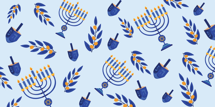 Happy-hanukkah-seamless-pattern-vector