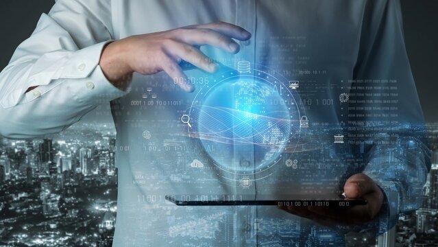 Global AI and data processing system enhances data, AI, and processing efficiency through digital network and global integration of intelligent technology Marrow - Powered by Adobe