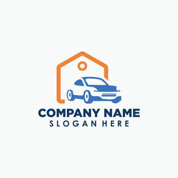car and ticket logo template, business and automotive logo design