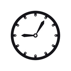 Analog clock interface. Vector simple wall clock concept
