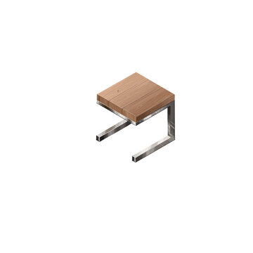 3D axonometric stool for interior design