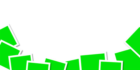 Realistic Polaroid Photo Frames Collection with Green Screen Mockup Template