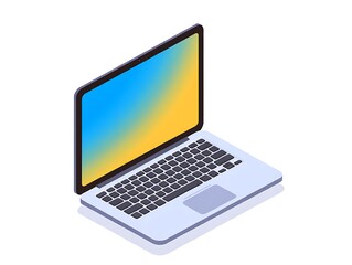 laptop isolated on white background