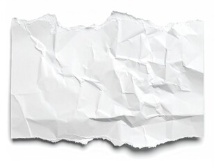 White Crumpled Torn Paper Texture