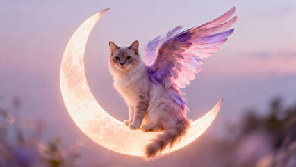 cat howling at the moon