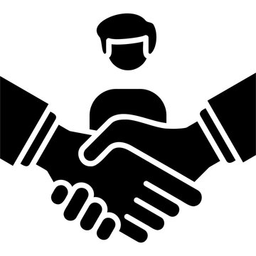 Glyph Solid Intermediary Icon