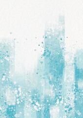 Water light blue dry brush on paper background illustration for decoration on winter, ocean, aquatic and coastal living concept.