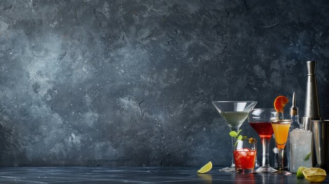 Mixologist's Corner with copy space