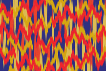 Abstract ikat art pattern. Uzbekistan ikat abstract ethnic design. Uzbekistan pattern design for background, wallpaper, textile, art, clothing, wrapping paper, Uzbek style, Uzbek fabric
