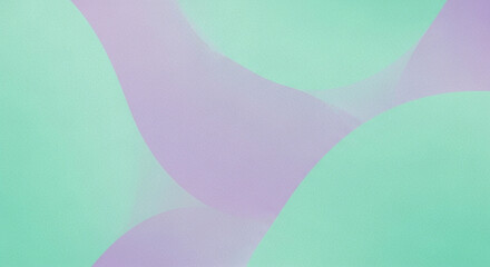 Soft abstract background with flowing curved mint green and lavender purple shapes blend