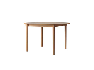 Classic wooden dining table isolated on white