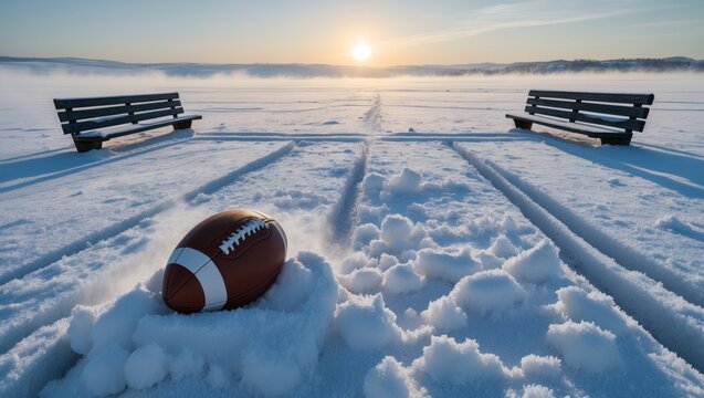 NFL Playoffs Snowy Yard Lines