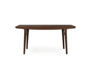 Classic wooden dining table isolated on white