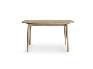 Classic wooden dining table isolated on white