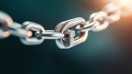 A concept of a digital lock integrated into a glowing blockchain network, protecting personal data