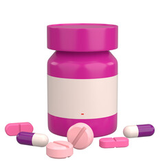 Medicine. 3D drug. 3D illustration.