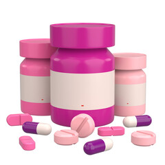 Medicine. 3D drug. 3D illustration.