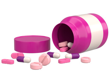 Medicine. 3D drug. 3D illustration.