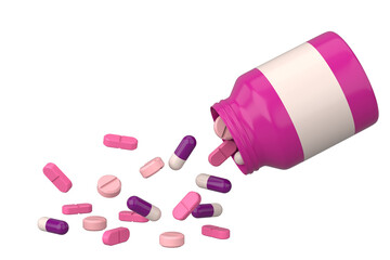 Medicine. 3D drug. 3D illustration.