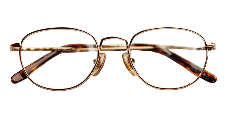Round tortoise-shell eyeglasses
