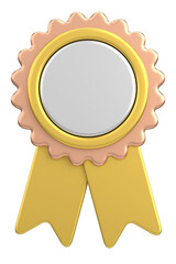 3D Illustration Of Medal Ribbon.