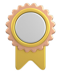 3D Illustration Of Medal Ribbon.