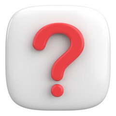 Question mark sign. 3D illustration.