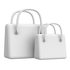 3D shopping bag. 3D illustration.