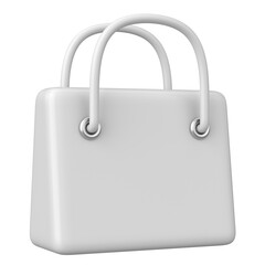 3D shopping bag. 3D illustration.