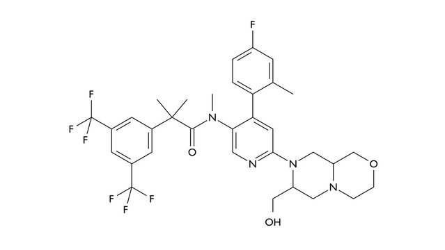 elinzanetant molecule, structural chemical formula, ball-and-stick model, isolated image neurokinin antagonist