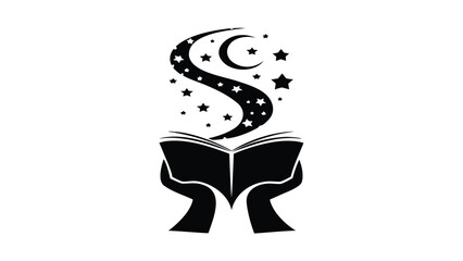 Conceptual illustration of enchanted learning featuring magical elements glowing books and a sense of wonder and discovery for educational purposes