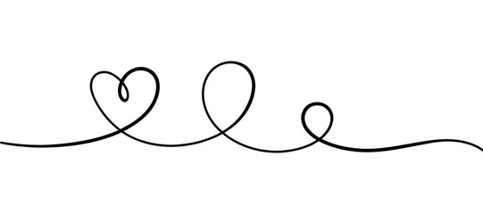 a line making a heart