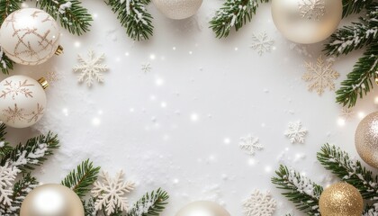Festive holiday decoration arrangement winter wonderland digital background snowy environment aerial view celebratory concept for seasonal cheer and joy