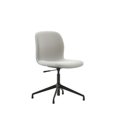 Modern white office chair isolated on transparent background