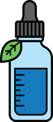 Medical Dropper Bottle Icon Representing Liquid Medicine and Health Care Solutions