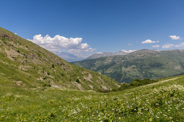 Naklejka premium Mountain view in the Arves massif, French Alps