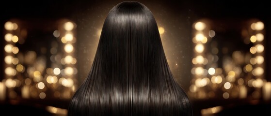 Experience luxe hair care black silk hair in a tranquil spa atmosphere