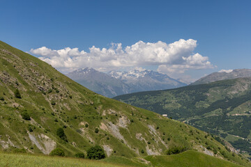Naklejka premium Mountain view in the Arves massif, French Alps