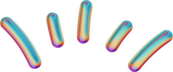 3D Metallic Organic Decorative Shape, Fluid Abstract Sculpture