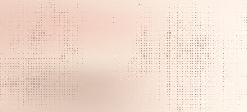 Beige background with a dotted texture, featuring geometric shapes. The beige background adds a soft, modern touch with subtle patterns. Minimal halftone dotted texture vector background